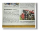 Bericht in der Zeitung ber den schweren Unfall, den die beiden berlebt haben