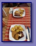 BBQ - diesmal Steak mit Pfeffersosse, Kartoffeln und Pfirsich
