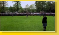 Massed Band lead by Drum Major Binder
